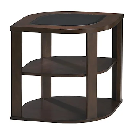 Contemporary Styled End Table with Shelf